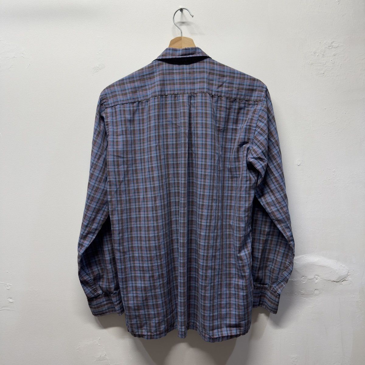 Yves Saint Laurent 90s YSL Plaid Shirt Faded Distressed ERD Grunge Chrome Size US M / EU 48-50 / 2 - 2 Thumbnail