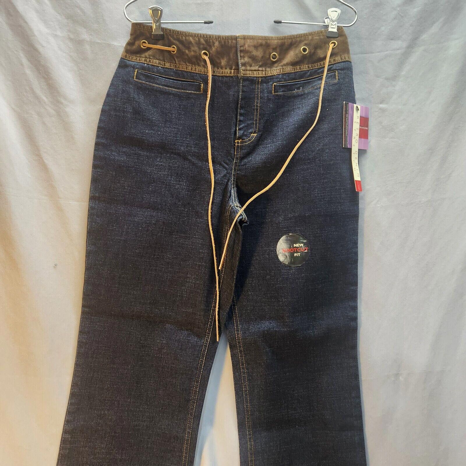 Designer Gloria Vanderbilt Boot Cut Suede Top Jeans Size 8 NWT Size 30" / US 8 / IT 44 - 1 Thumbnail
