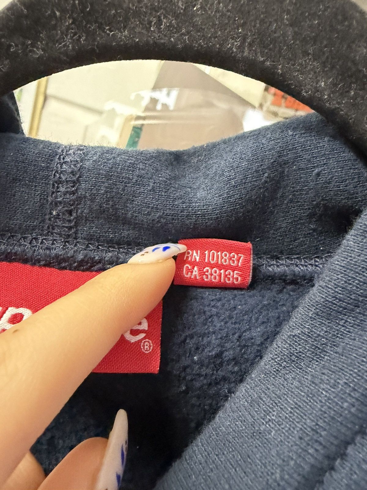 Supreme Supreme Lafayette Store Hoodie (Navy) Size US L / EU 52-54 / 3 - 5 Thumbnail