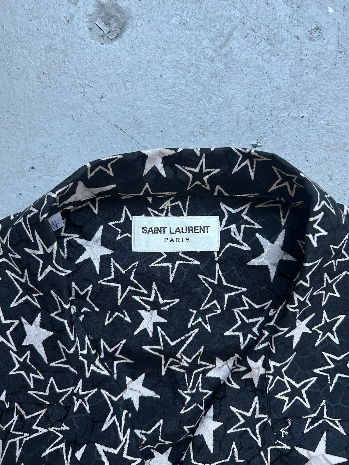 Saint Laurent Paris Saint Laurent Silk Stars Button Up Size US XL / EU 56 / 4 - 4 Thumbnail