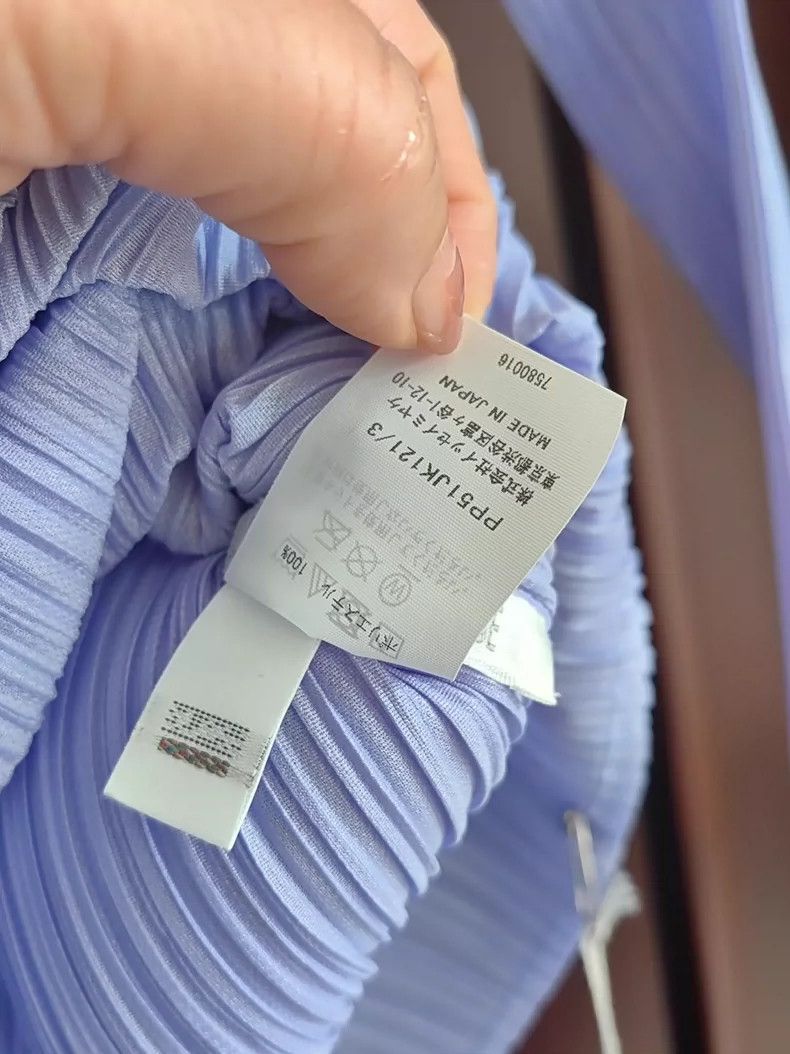 Issey Miyake Issey Miyake size:3 A light blue pleated long-sleeved high Size S / US 4 / IT 40 - 3 Thumbnail