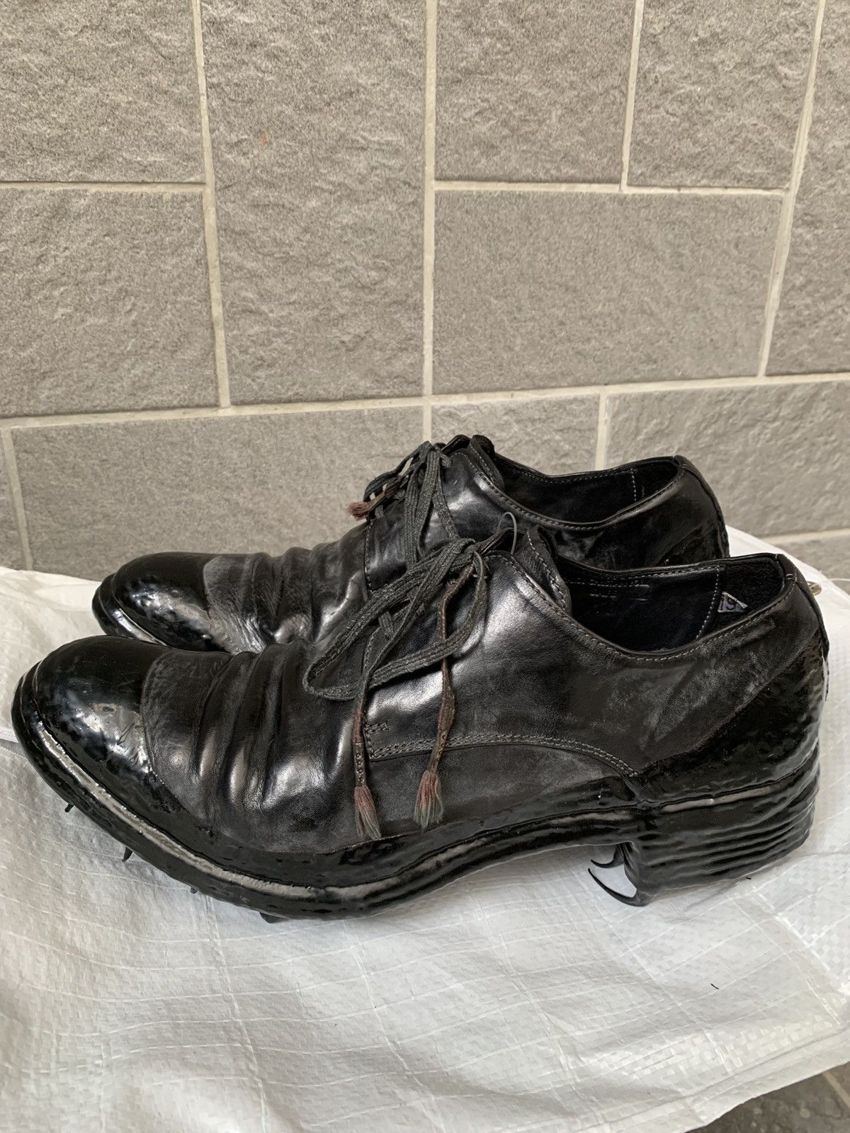 Carol Christian Poell CCP Object Dyed Lined Rubber-Drip “Goodyear” Derbys Size US 11.5 / EU 44-45 - 6 Thumbnail