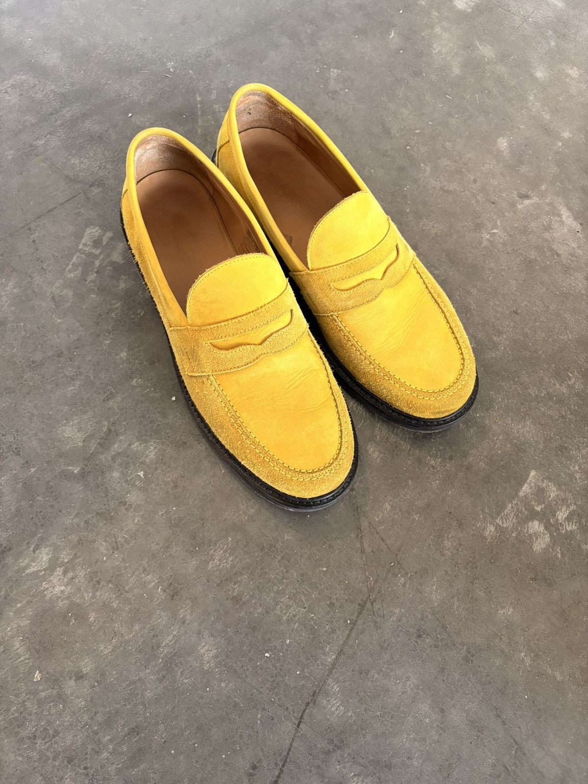 Aime Leon Dore Yellow Suede Penny Loafer Size US 9 / EU 42 - 4 Thumbnail