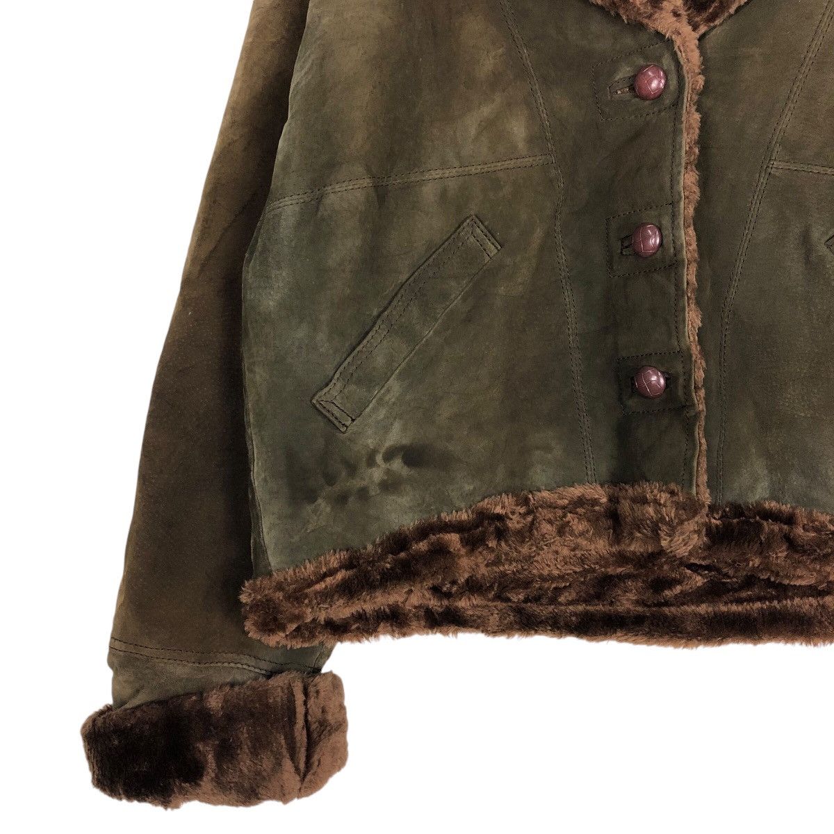 Designer 📌Doux tisow Femme Mink Fur Lining Cardigan Jacket Size US M / EU 48-50 / 2 - 5 Thumbnail