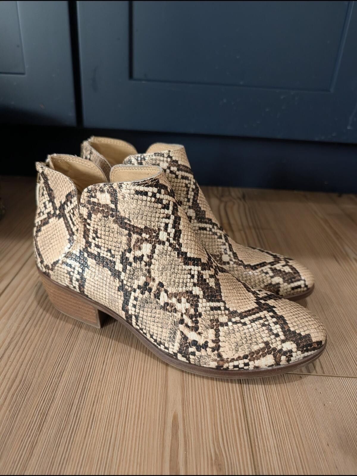 Other Michael Shannon Snake-Print Ankle Booties in Beige Size US 9 / IT 39 - 3 Thumbnail