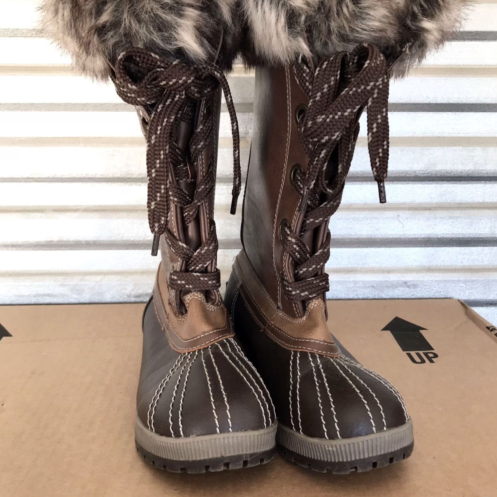 London Fog London Fog Melton-2 Women Cognac Faux Fur Lining Winter Mid-Calf Snow Boots 8 Size US 8 / IT 38 - 2 Thumbnail