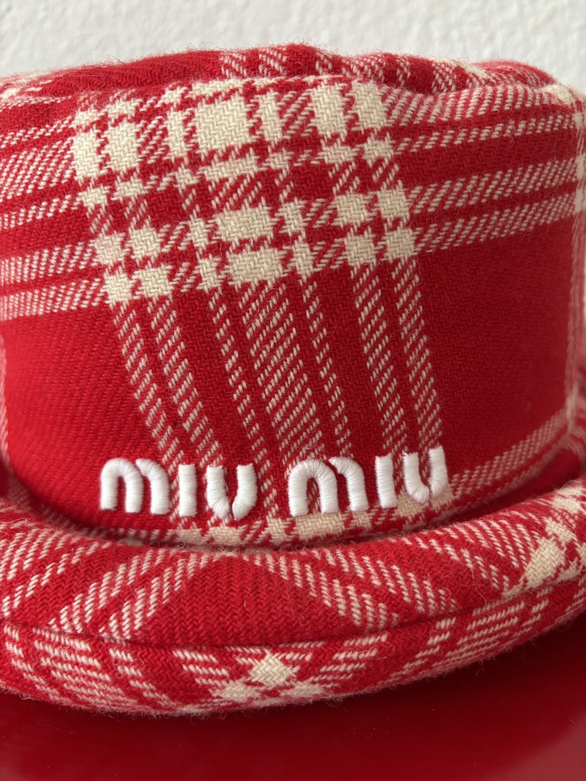 Miu Miu Miu Miu padded checked Bucket Hat Size ONE SIZE - 3 Thumbnail