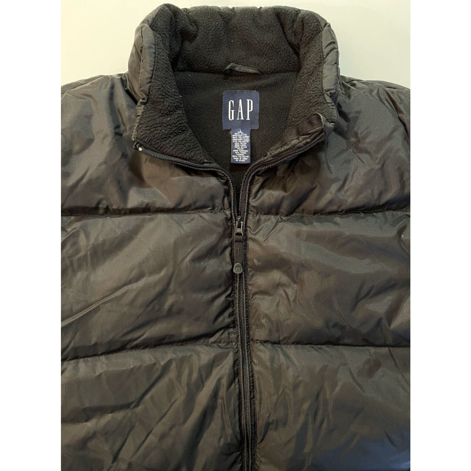 Gap VINTAGE Gap Vest Puffer Jacket Mens Quilted Down Insulated Zip Full-zip L Ski Outdoor Winter Black Nylon L Size US L / EU 52-54 / 3 - 2 Thumbnail
