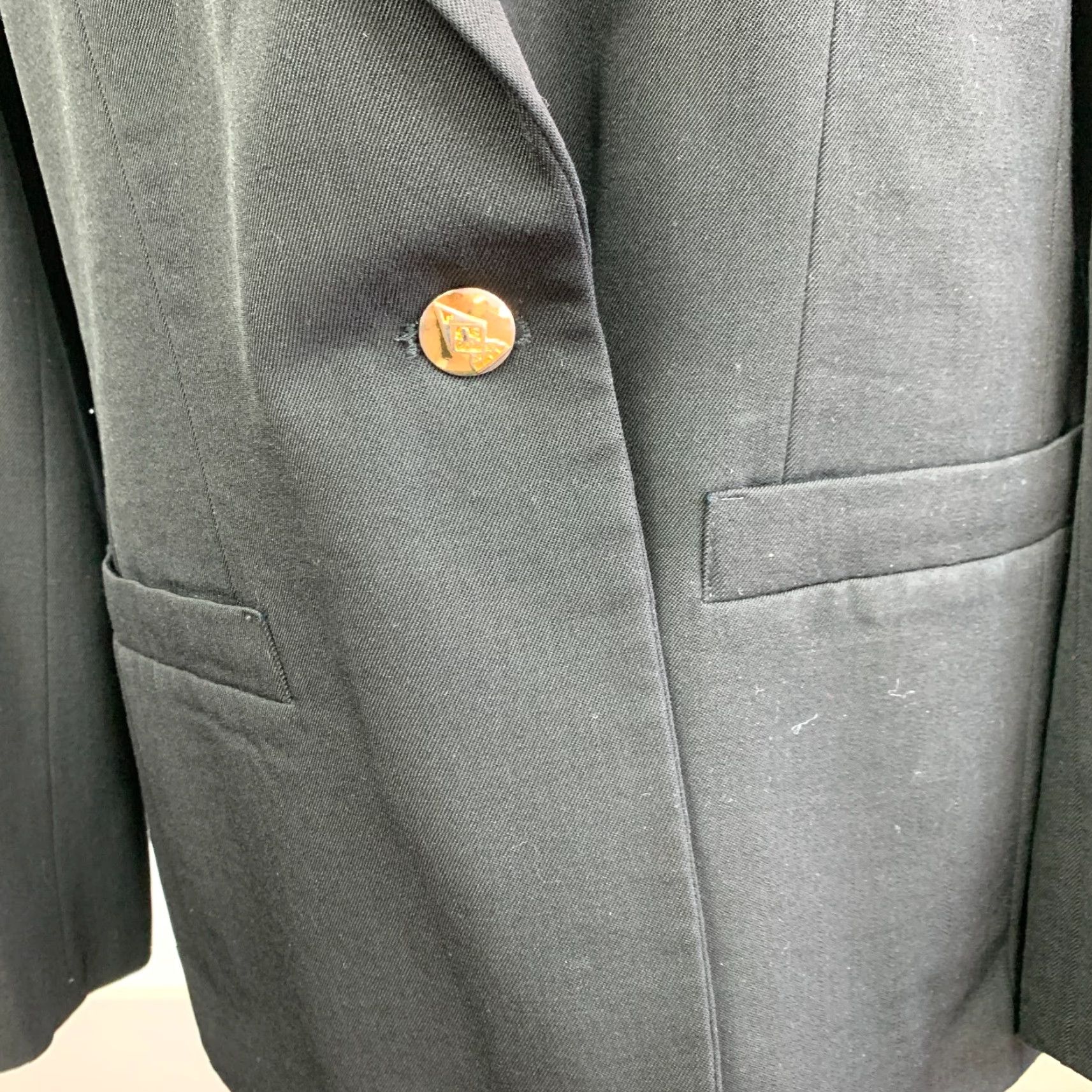 Austin Reed Vintage Austin Reed Black Worsted Wool Blazer One Button London New York Women 6 Blazer Wool 1980s Womens Size M / US 6-8 / IT 42-44 - 3 Thumbnail