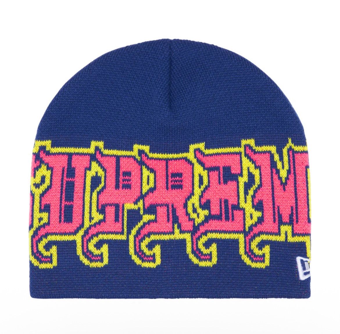 New Era × Supreme Supreme New Era Outline Beanie Navy FW25 Size ONE SIZE - 1 Thumbnail