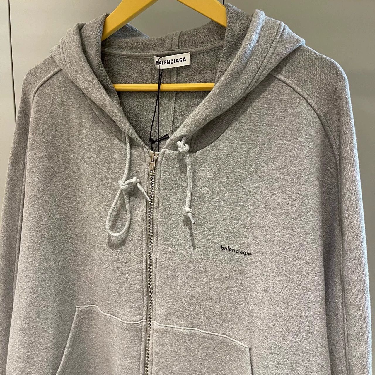 Balenciaga Balenciaga grey small logo silhouette zipper jacket hoodie- Size US XS / EU 42 / 0 - 4 Thumbnail