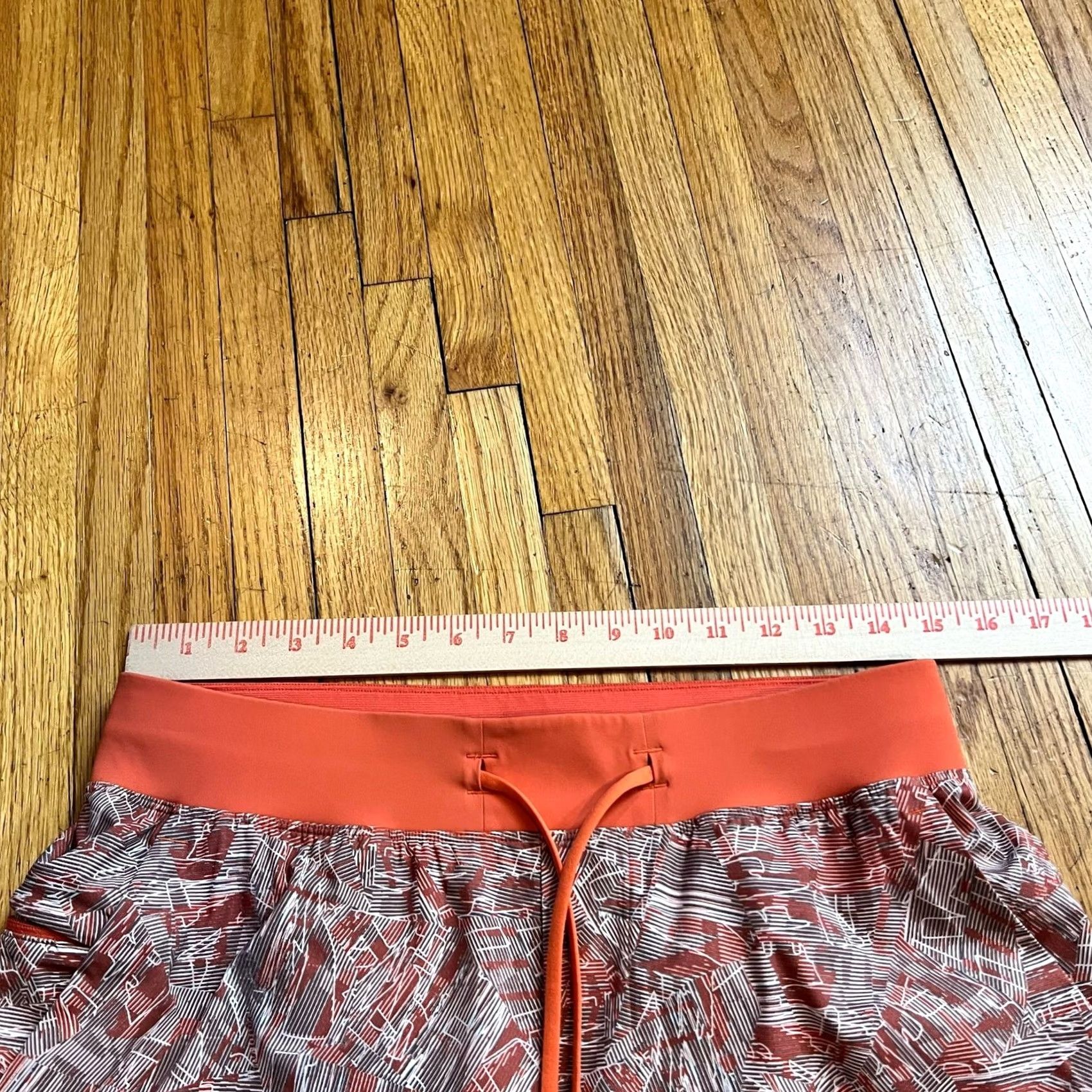 Lululemon Lululemon THE Short Mens Medium Unlined Aztec Orange Patterened Performance Running Shirt Size US 31 - 7 Thumbnail