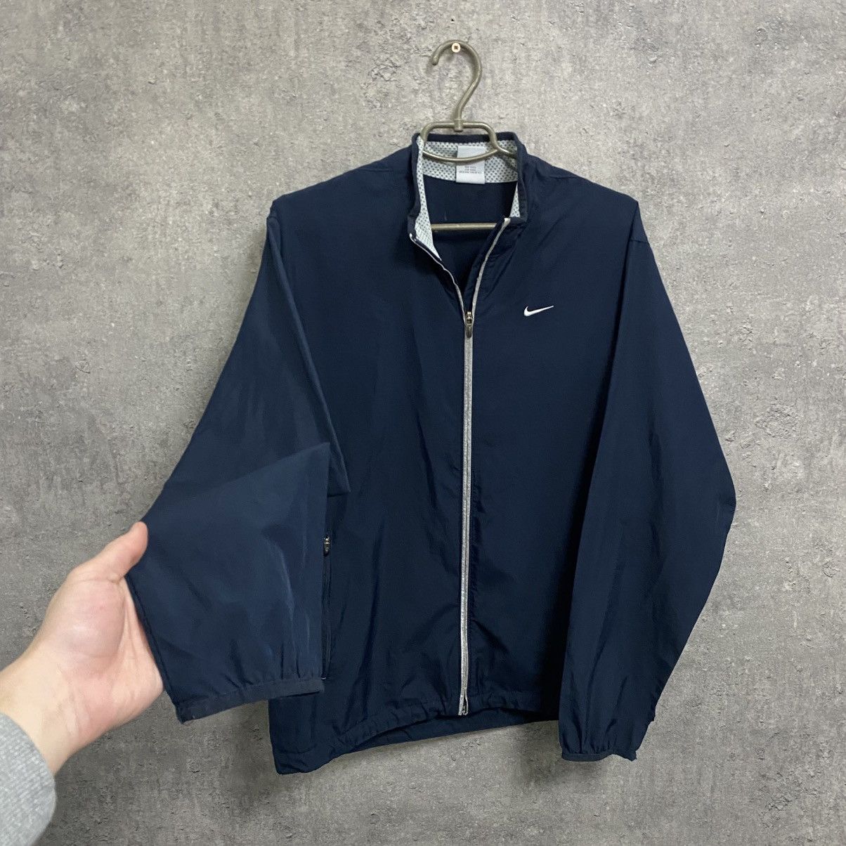 Nike Vintage 00s Nike Nylon Track Jacket Baggy Y2K Size US M / EU 48-50 / 2 - 2 Thumbnail
