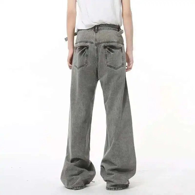Jean Vintage Straight Loose Wide Leg Street Jeans Size US 32 / EU 48 - 2 Thumbnail