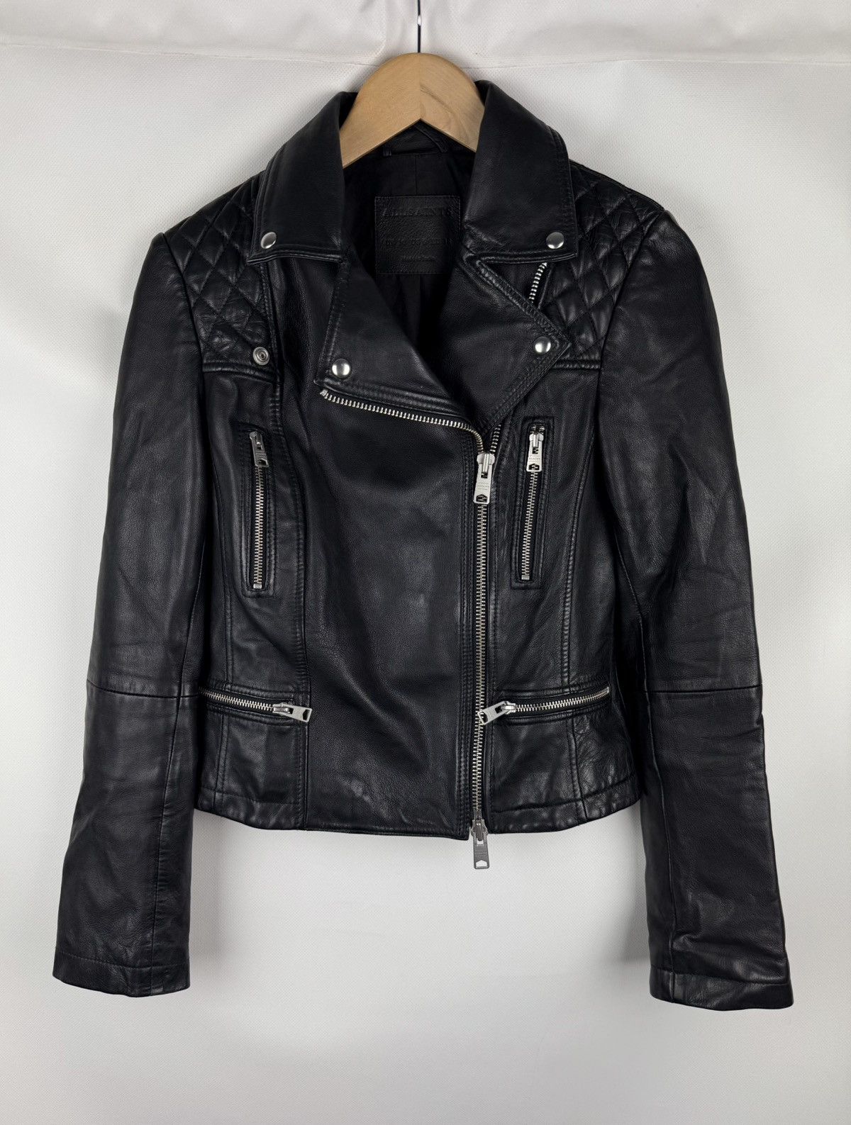 Allsaints Allsaints Catch Biker Ladies Leather Full Zip Jacket Size M / US 6-8 / IT 42-44 - 1 Thumbnail