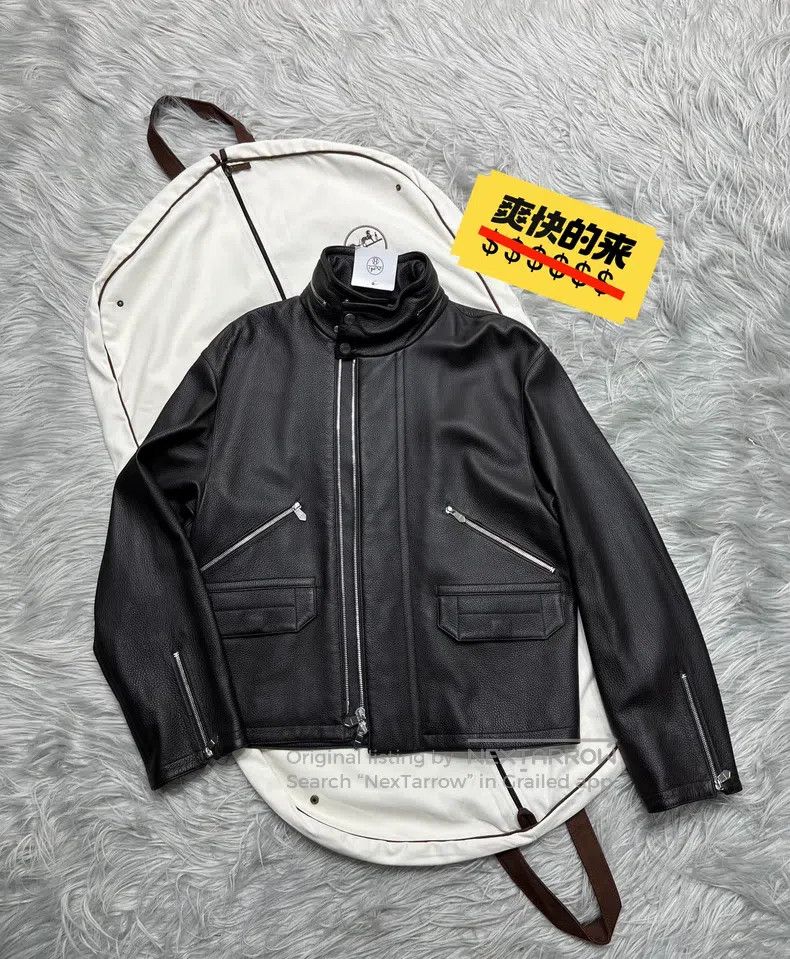 Hermes Hermes Poster Model Hunting Leather Jacket 100% Deer Leath Size US M / EU 48-50 / 2 - 1 Thumbnail
