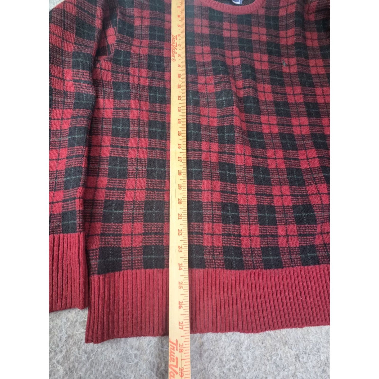 Polo Ralph Lauren VINTAGE Polo Ralph Lauren Sweater Red Wool Check Knit Crew Neck Long Sleeve XL Men Pullover Size XL Size US XL / EU 56 / 4 - 4 Thumbnail