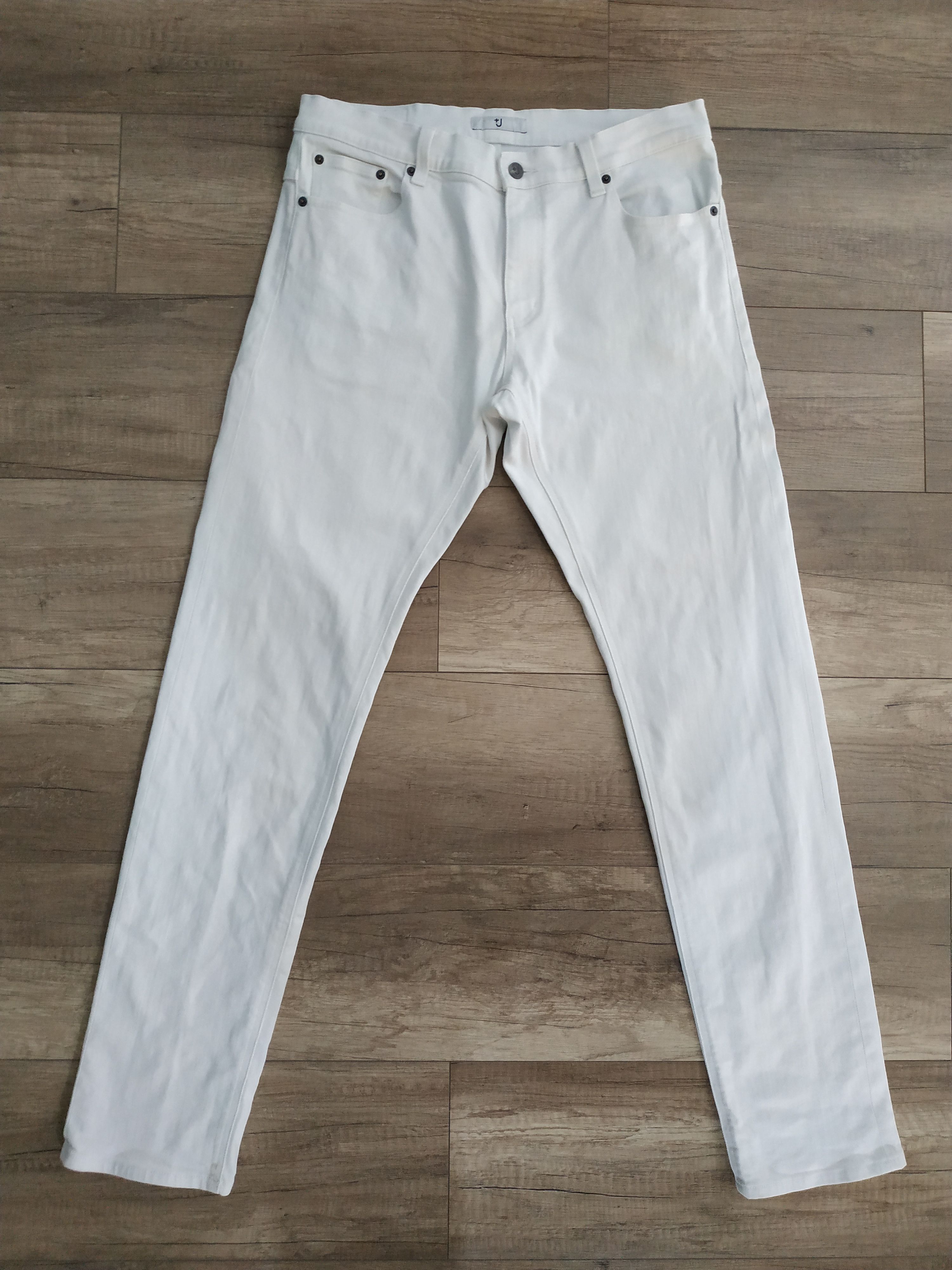 Jil Sander × Uniqlo Uniqlo x Jil Sander Men's White Jeans/ Denim Trousers, W 33 Size US 33 - 2 Thumbnail