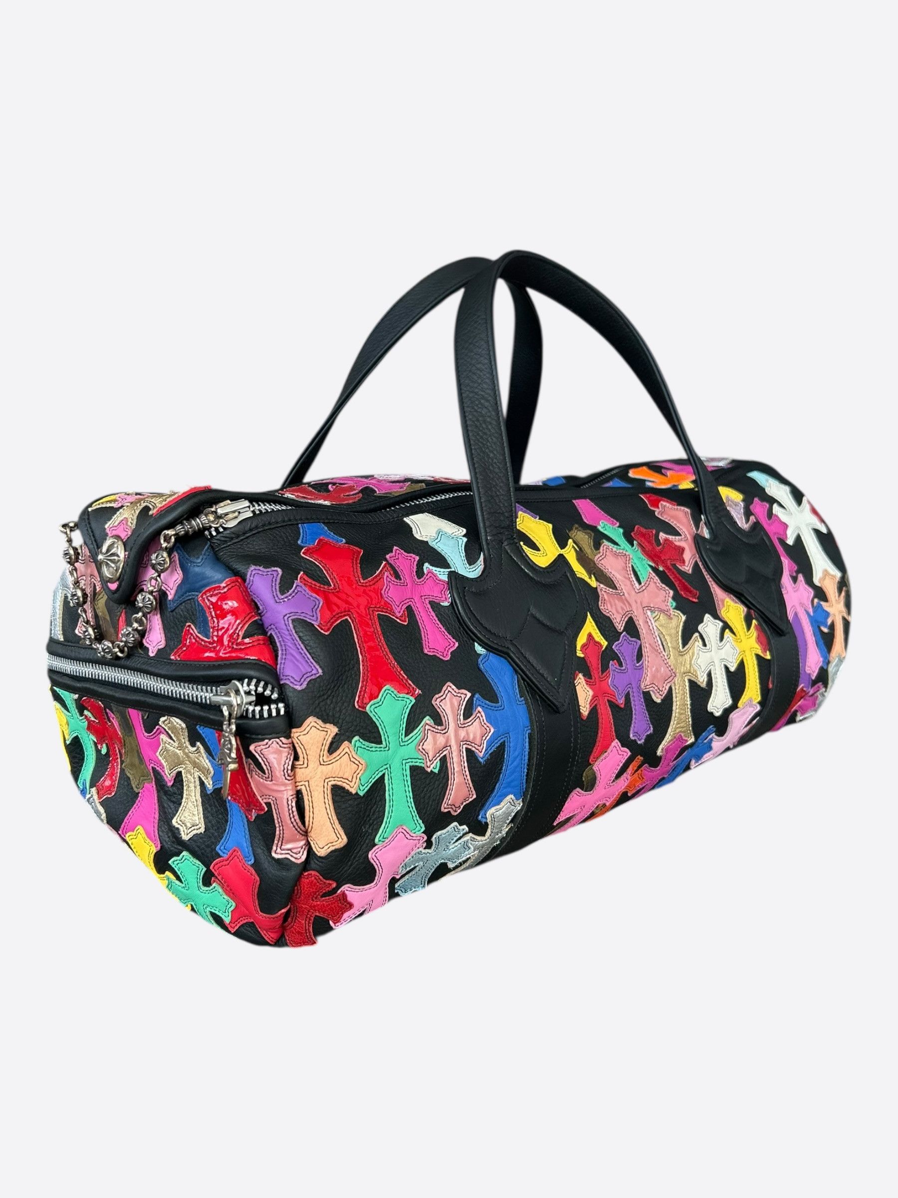 Chrome Hearts Black & Multicolor Leather Cross Patch Duffel Bag Size ONE SIZE - 5 Thumbnail