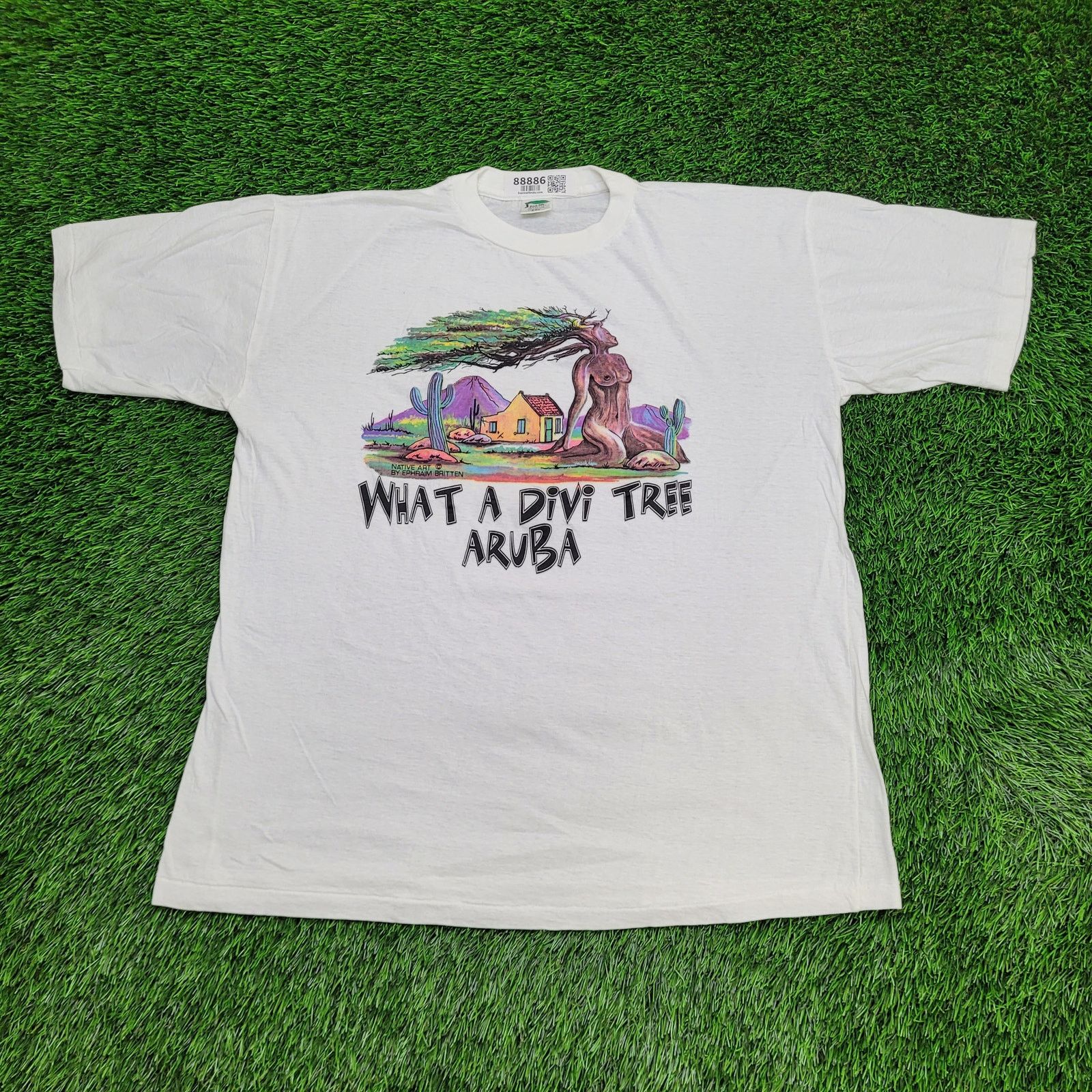 Other VTG 90s Ephraim Britten Divi Tree T-Shirt L Surreal Aruba Size US L / EU 52-54 / 3 - 1 Thumbnail