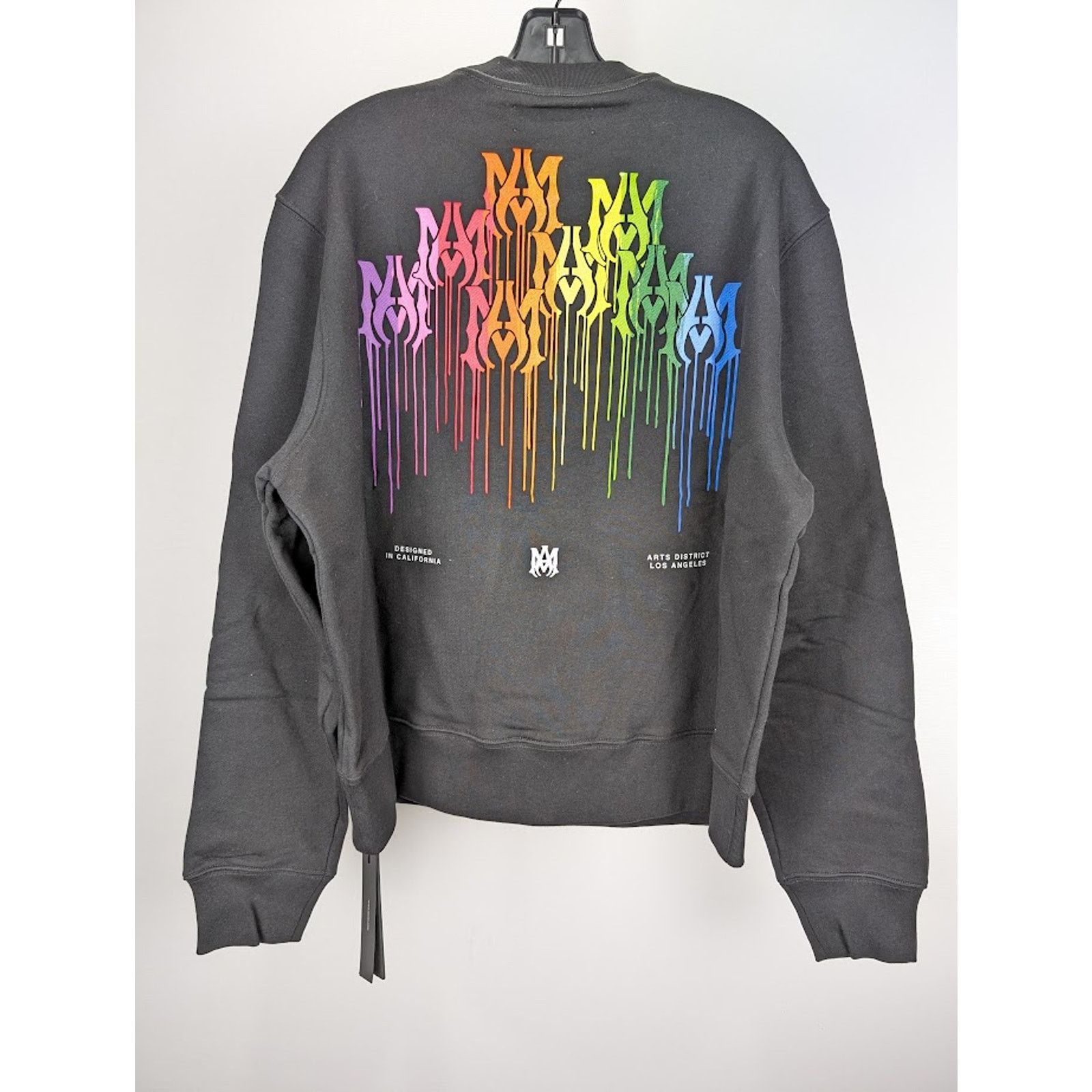 Amiri o1rshd1 MA Drip Collage Crewneck Sweater in Black Size US XXL / EU 58 / 5 - 10 Thumbnail