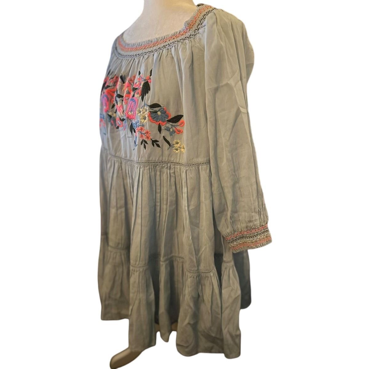 Free People Free People Off the Shoulder Mini Dress Womens M Tiered Size M / US 6-8 / IT 42-44 - 3 Thumbnail