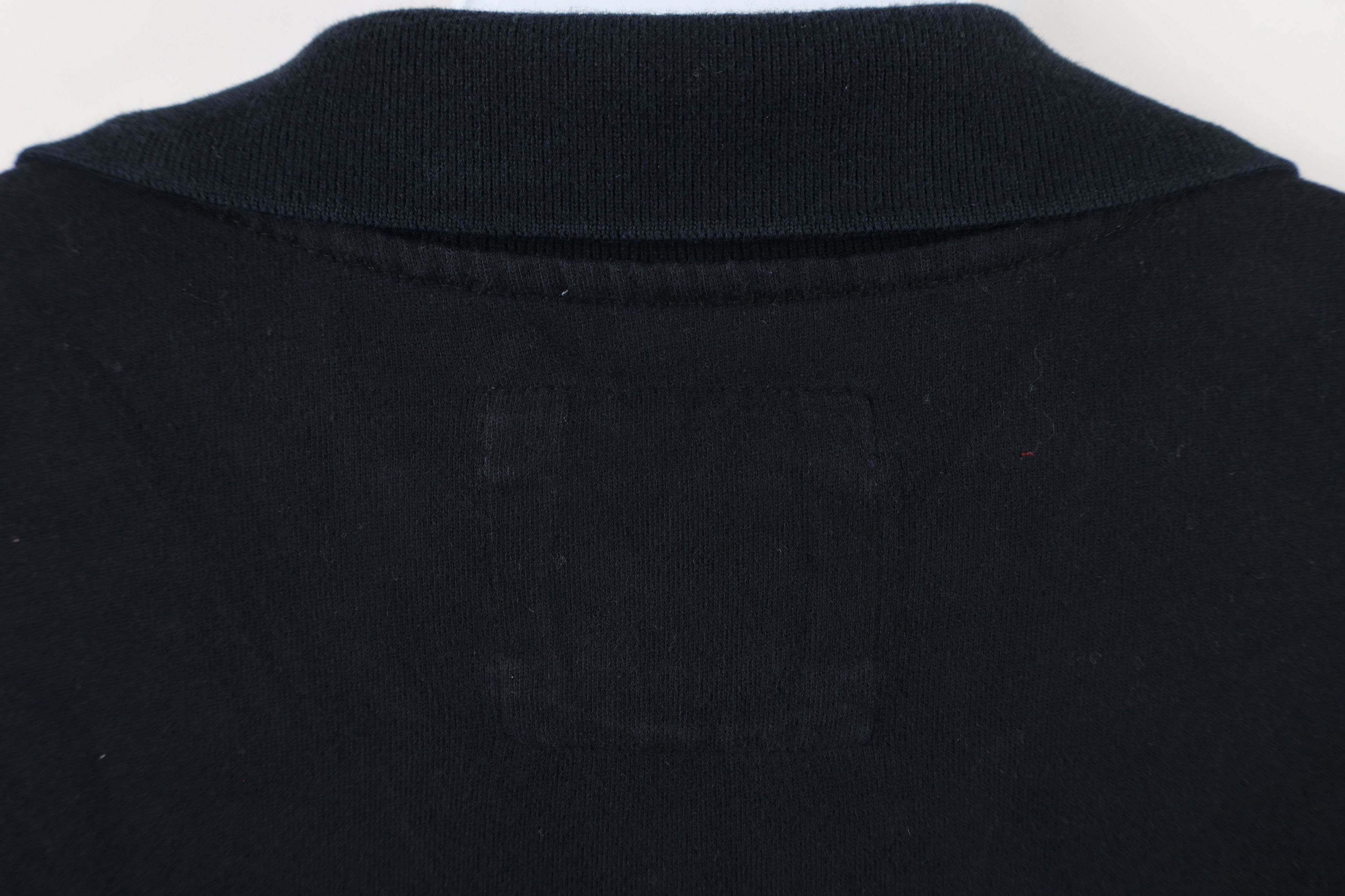 Vintage Vintage 90s Streetwear Blank Long Sleeve Polo Shirt Black Size US L / EU 52-54 / 3 - 8 Thumbnail