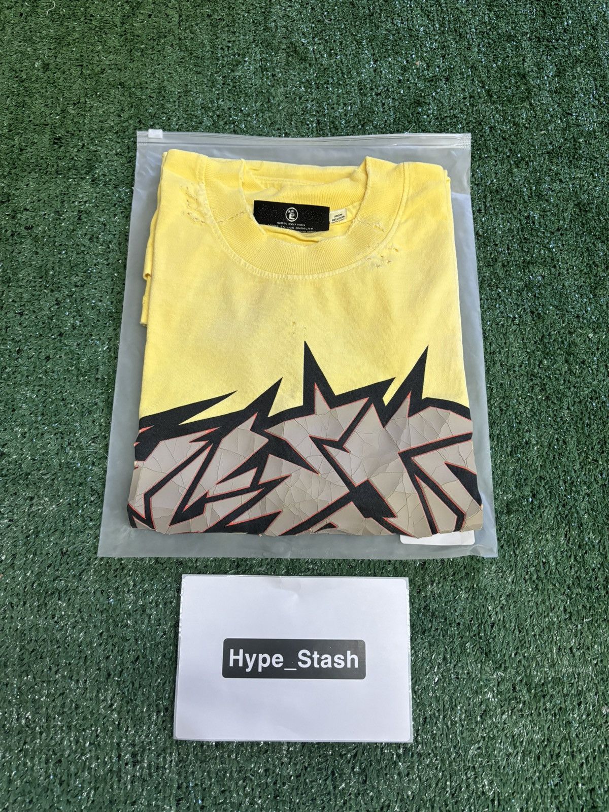 HELLSTAR Hellstar Yellow Crack Print Tee Size US XL / EU 56 / 4 - 7 Thumbnail