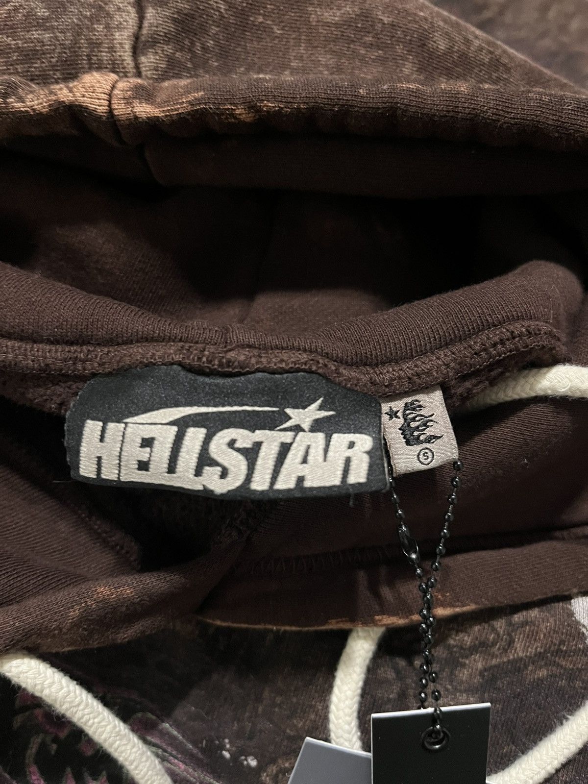 Brown Hellstar Graffiti Hoodie