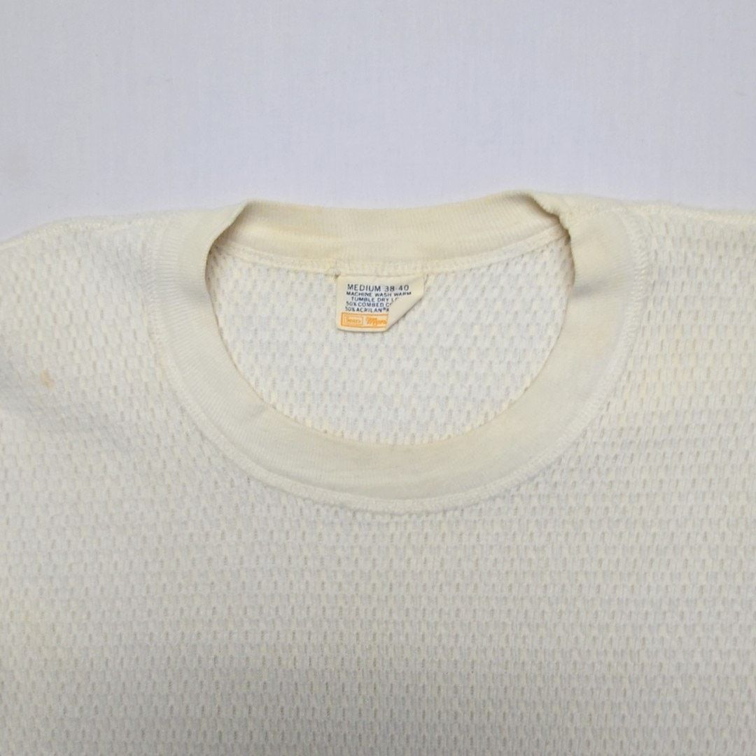Sears Vintage Sears Thermal Shirt Cream 70s Mens Medium VTG Size US M / EU 48-50 / 2 - 5 Thumbnail