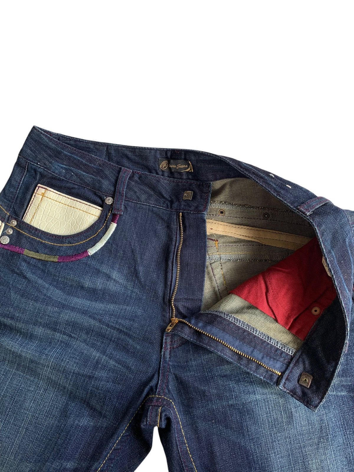 If Six Was Nine × KMRii × Le Grande Bleu (L.G.B.) FLARE💥 ORIRIN JAPANESE PUNK STYLE RUSTY STREACH DENIM 🎌☠️ Size US 32 / EU 48 - 16 Thumbnail