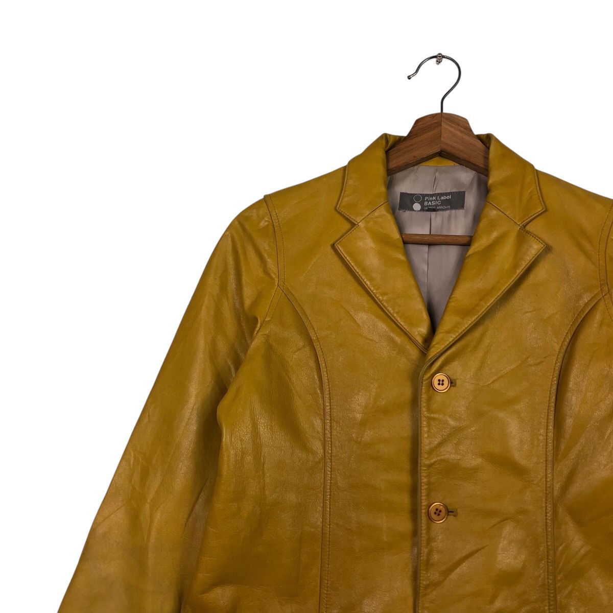 Japanese Brand United Arrows Pink Label Mustard Leather Japan Made Archive Size US M / EU 48-50 / 2 - 8 Thumbnail