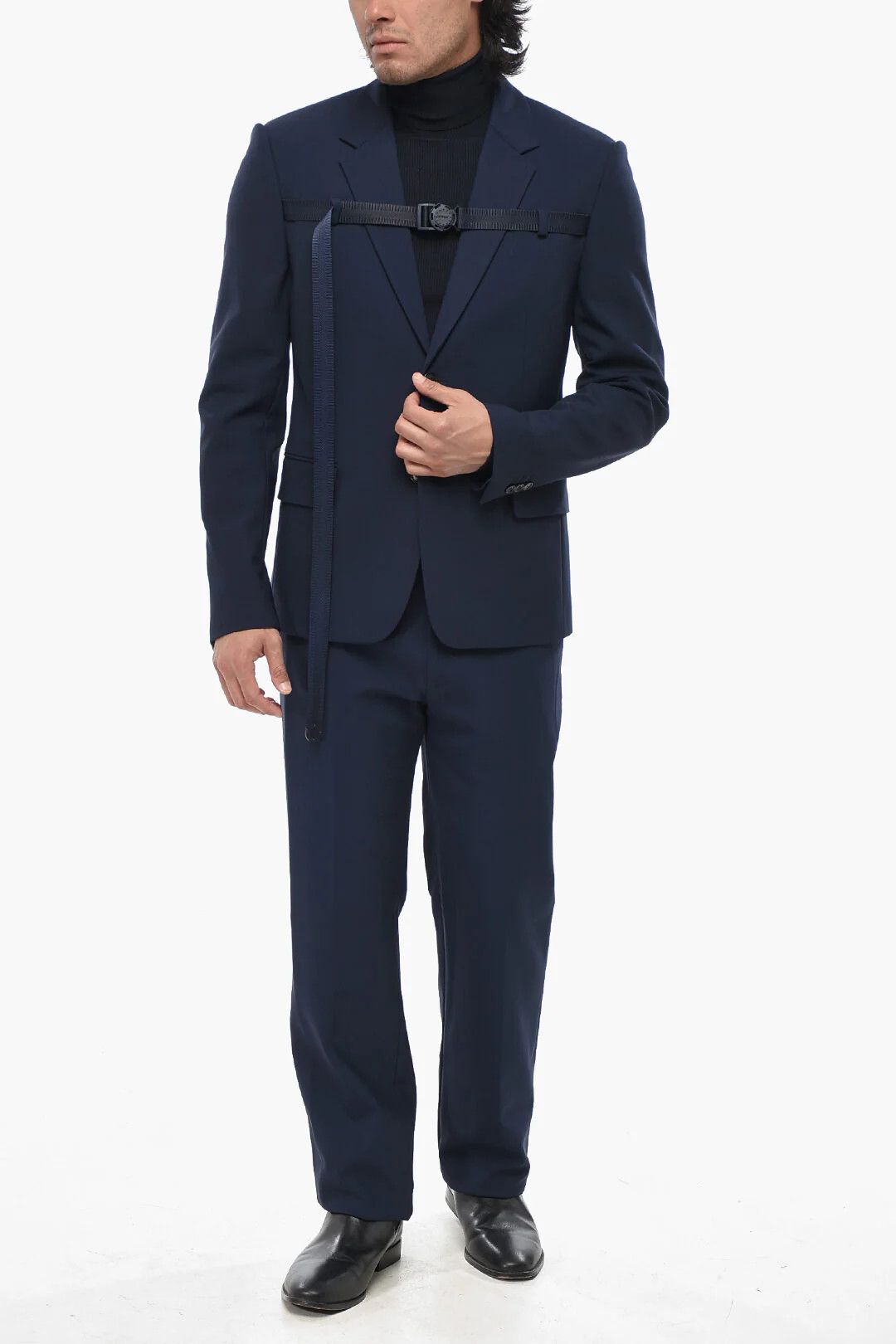 Off-White og1mm0426 Wool-Tech Blazer in Blue Size US M / EU 48-50 / 2 - 4 Thumbnail
