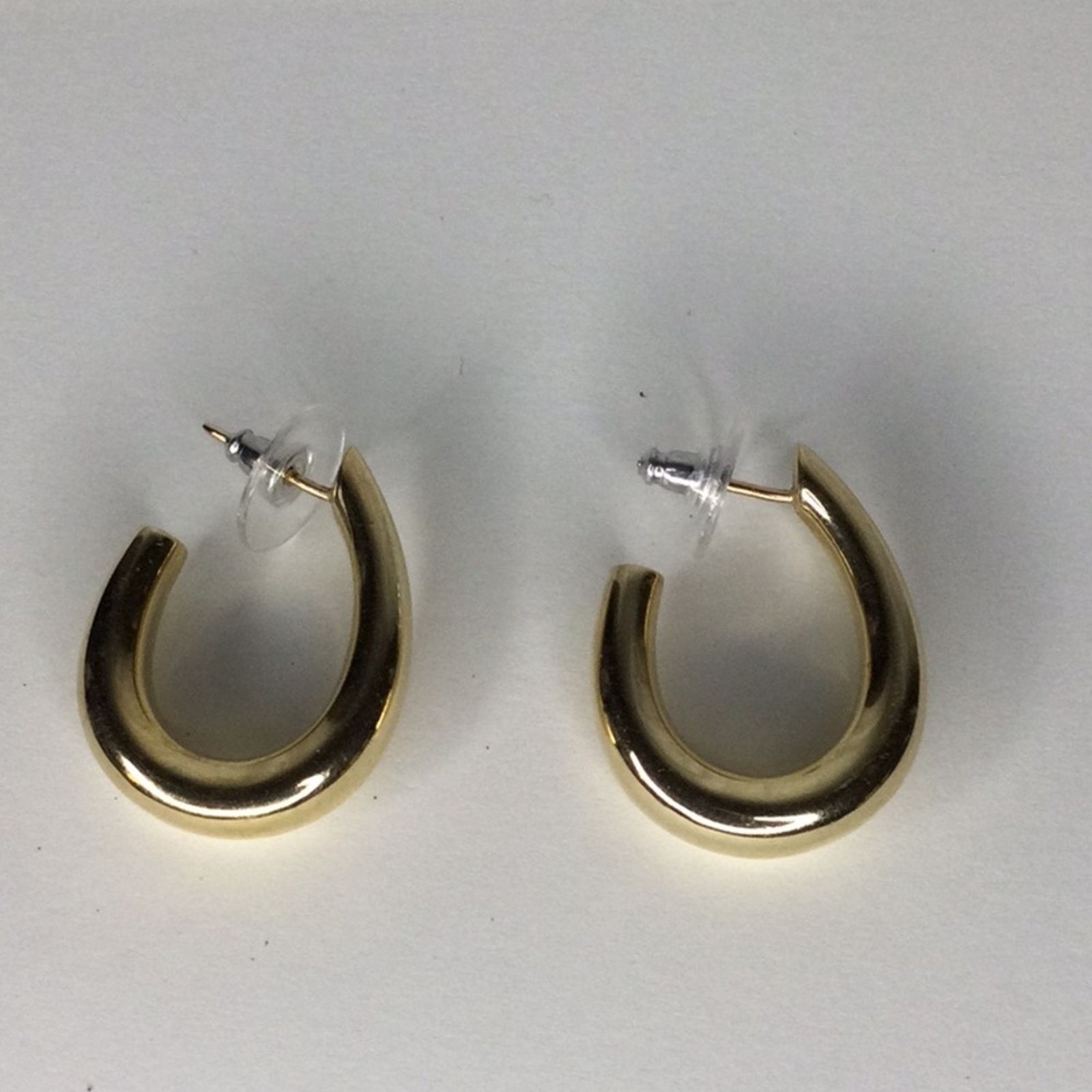 Other Gold Tone Push Back Small Hoop Earrings Size ONE SIZE - 5 Thumbnail