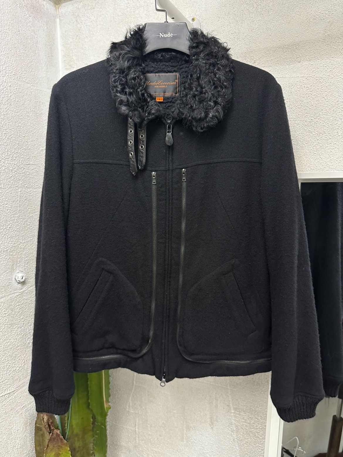 image of Undercover 06Aw Guru Guru Fleece Jacket in Black, Men's (Size Large)