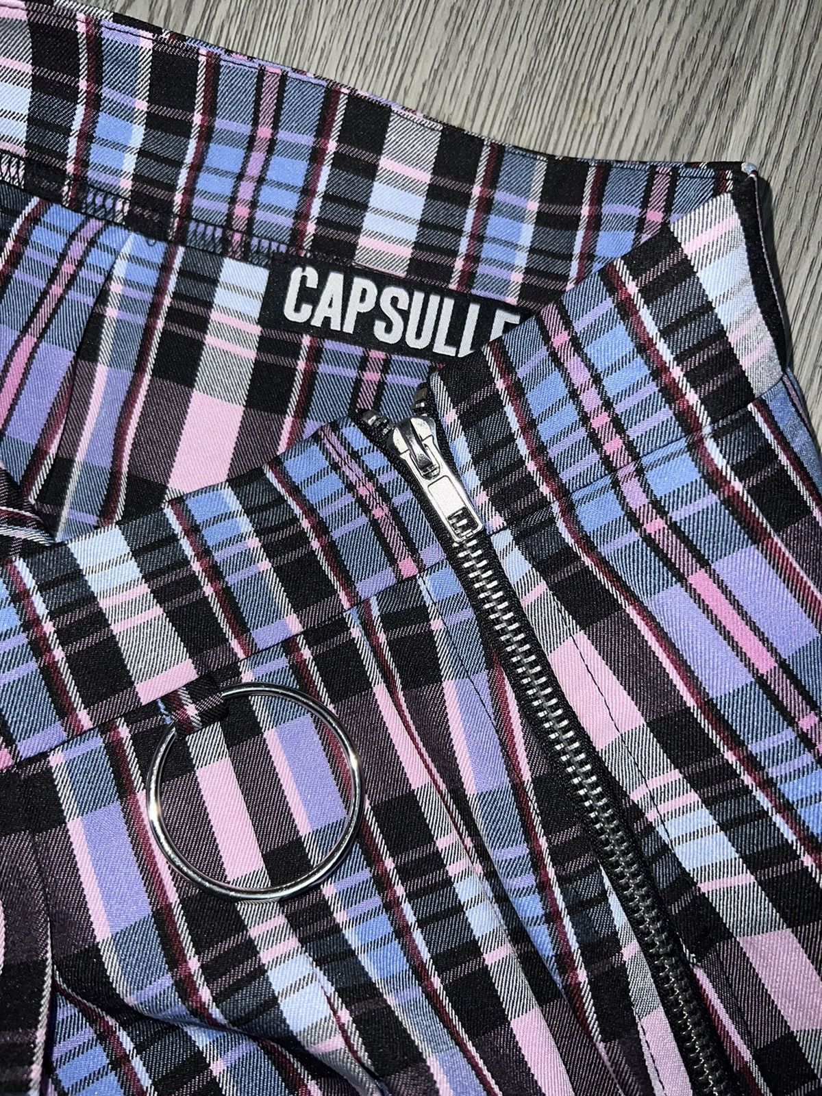 Designer CAPSULLE pastel tartan micro skirt 🎀💙 Size 24" / US 00 / IT 34 - 7 Thumbnail