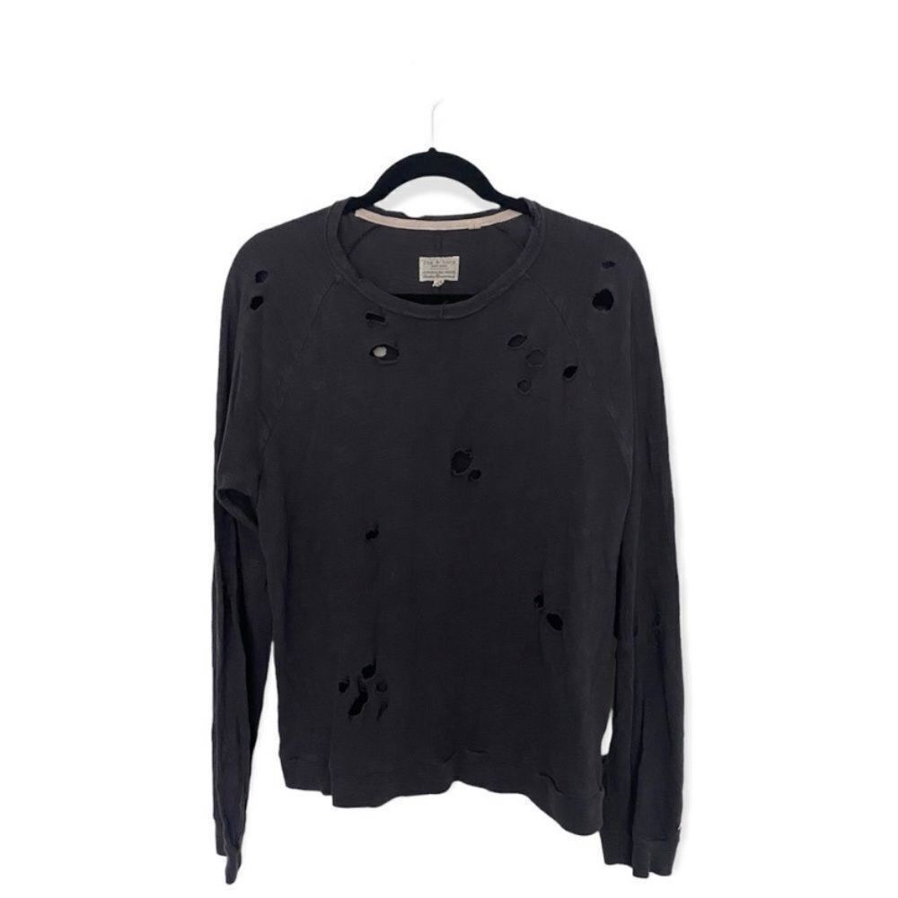 Rag & Bone Rag & Bone Women’s Size M Destroyed Distressed Long Sleeve G Size M / US 6-8 / IT 42-44 - 3 Thumbnail