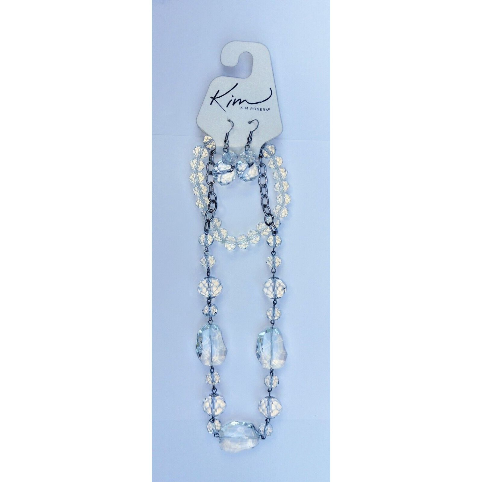 Other Kim Rogers Set Clear Beads Necklace Earrings Bracelet Transp Size ONE SIZE - 5 Thumbnail
