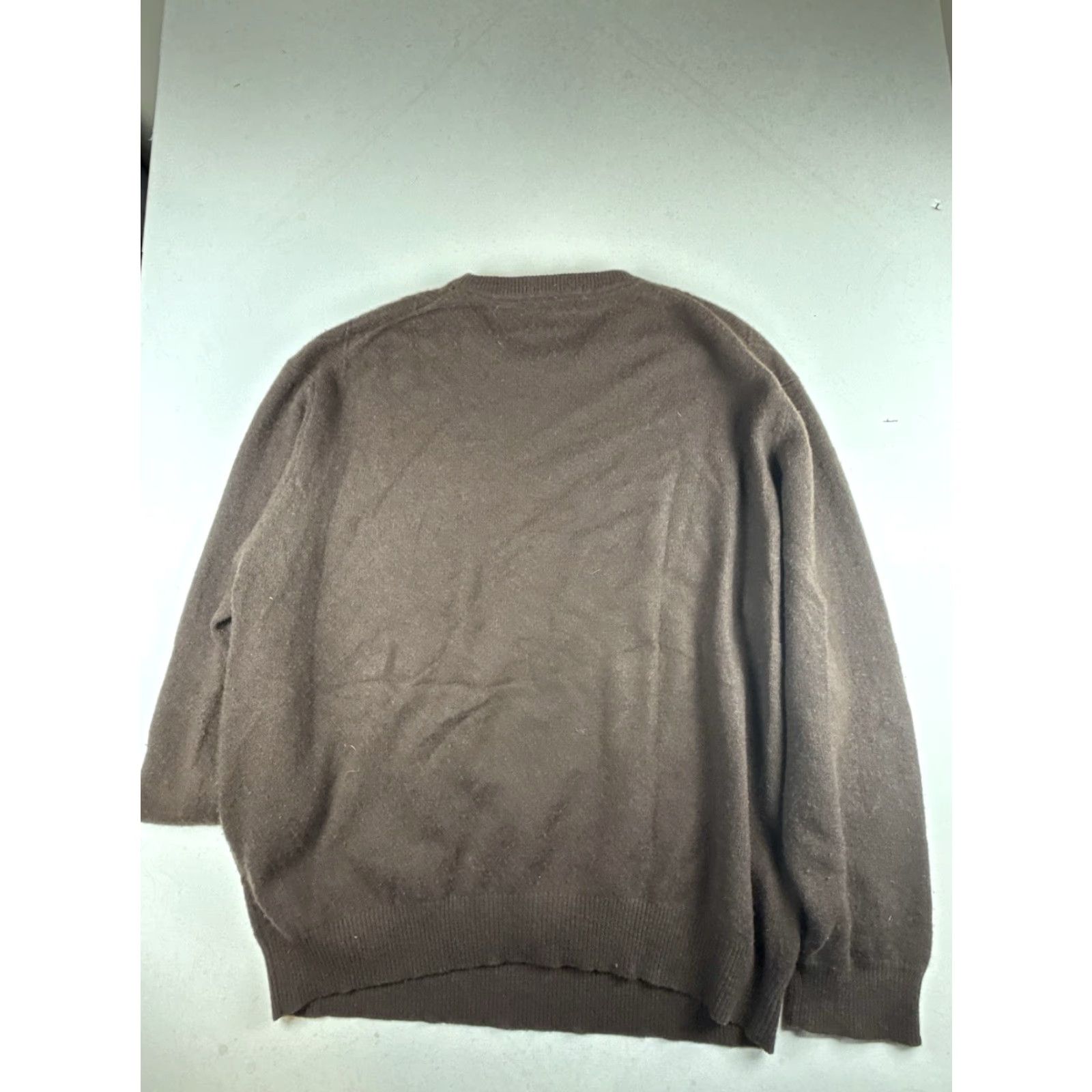 Vintage W.H. Belk Men's Sweater Crew Neck 100% Cashmere Brown XL Regular Long Sleeve Vintage: No Size US XL / EU 56 / 4 - 5 Thumbnail