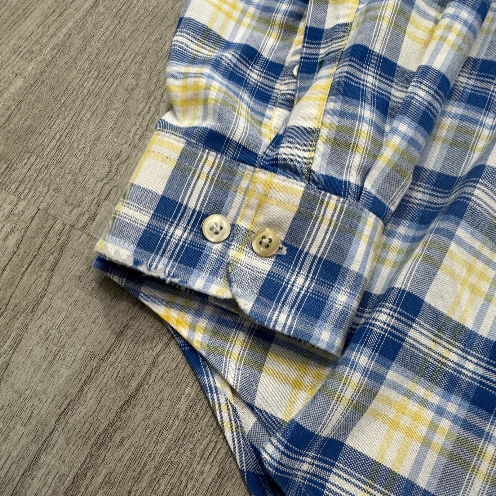 Tommy Hilfiger Vintage Tommy Hilfiger Button Shirt Medium Blue Yellow Plaid Size US M / EU 48-50 / 2 - 6 Thumbnail