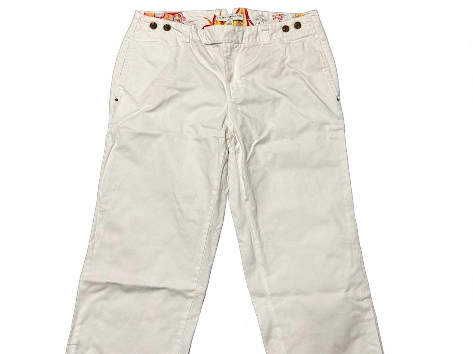 Tommy Hilfiger Tommy Hilfiger Women's White Chinos - Size 14 Size 32" / US 10 / IT 46 - 3 Thumbnail