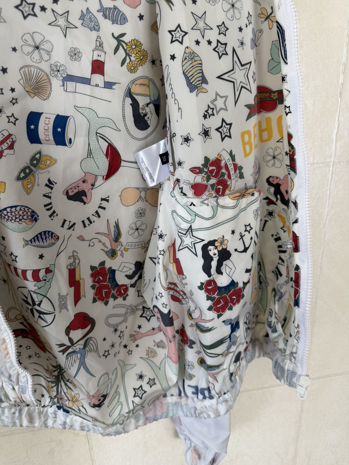 Gucci Vintage 2008 Gucci Tattoo Print Jacket Size US M / EU 48-50 / 2 - 8 Thumbnail