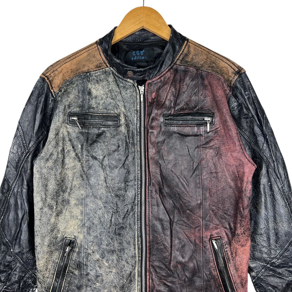 ? GGD PATCHWORK LEATHER MOTO JACKET