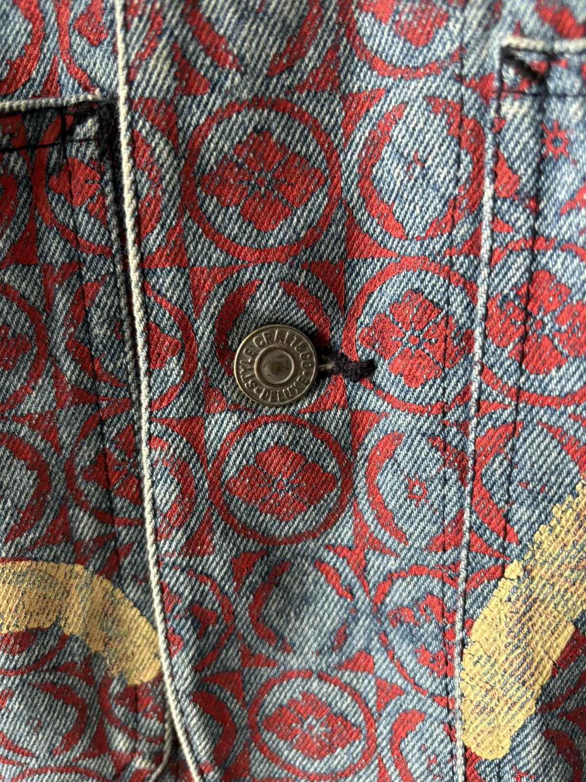 Evisu × Vintage Evisu Denim Chore Coat Monogram Jacket Size US S / EU 44-46 / 1 - 4 Thumbnail