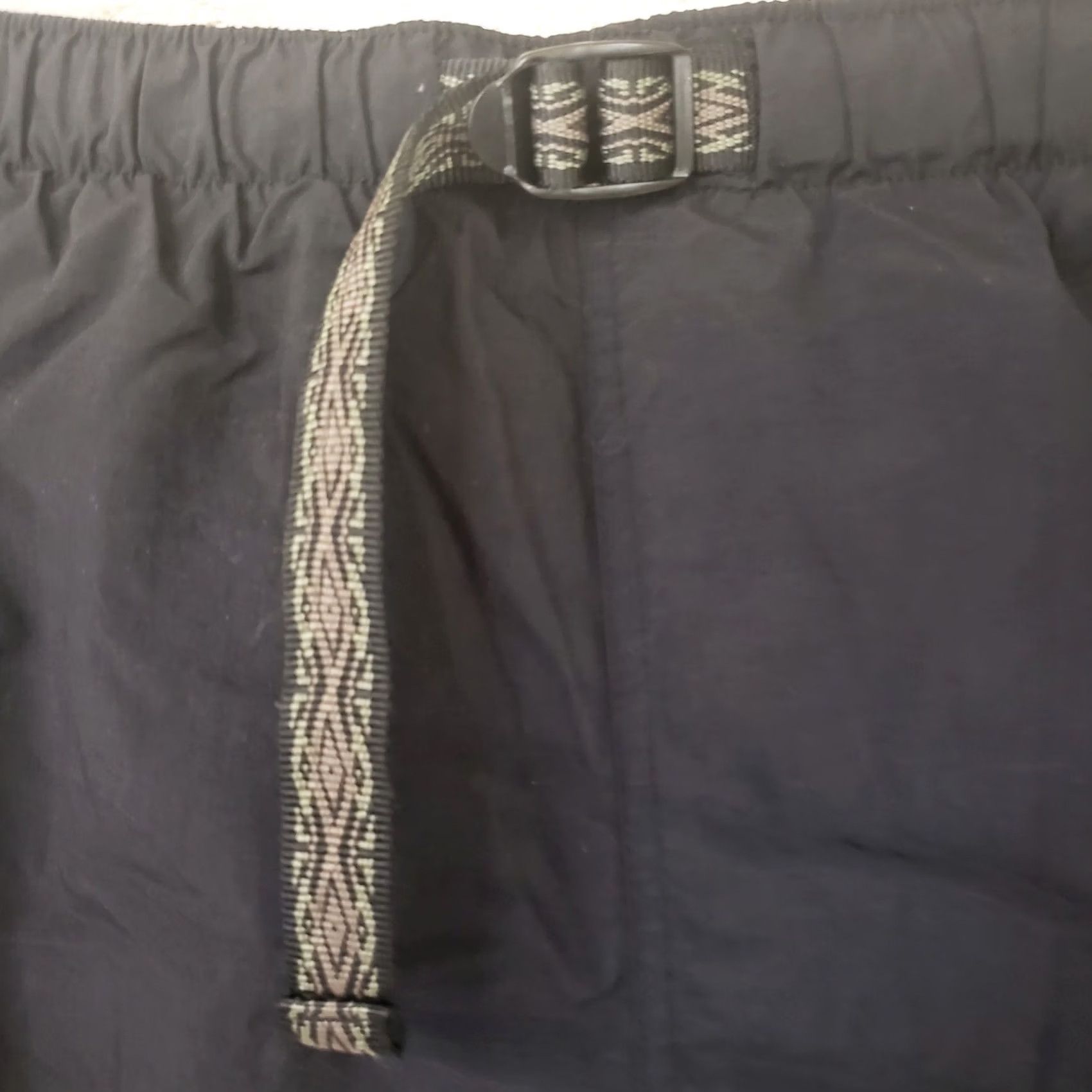 Vintage Columbia Swim Shorts Mens 2XL Belted Black Trunks Lined Nylon Polyester Breathing Inside Pockets Sportswear Beach Going Out Logo Size US 39 - 6 Thumbnail