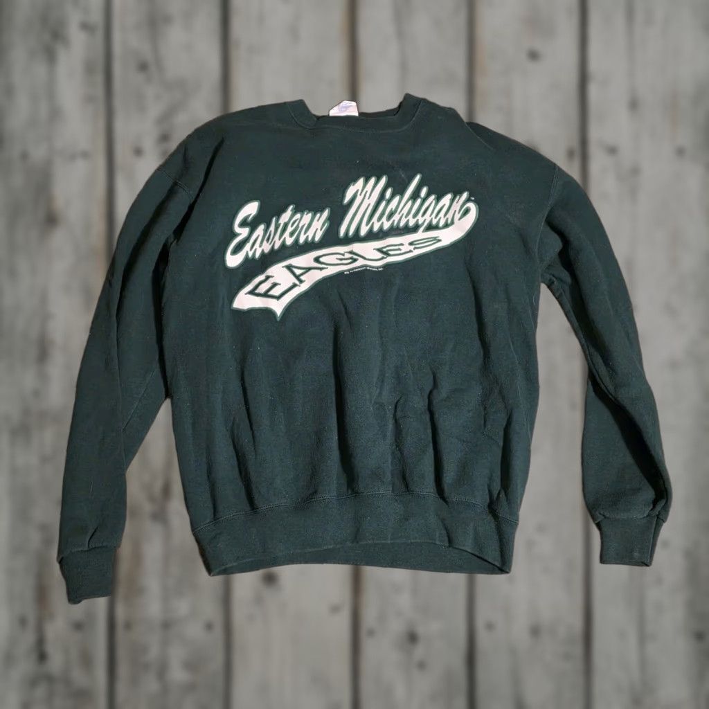 Champion Eastern Michigan Eagles Sweatshirt Size Medium/Large Green Seal Size US L / EU 52-54 / 3 - 1 Thumbnail