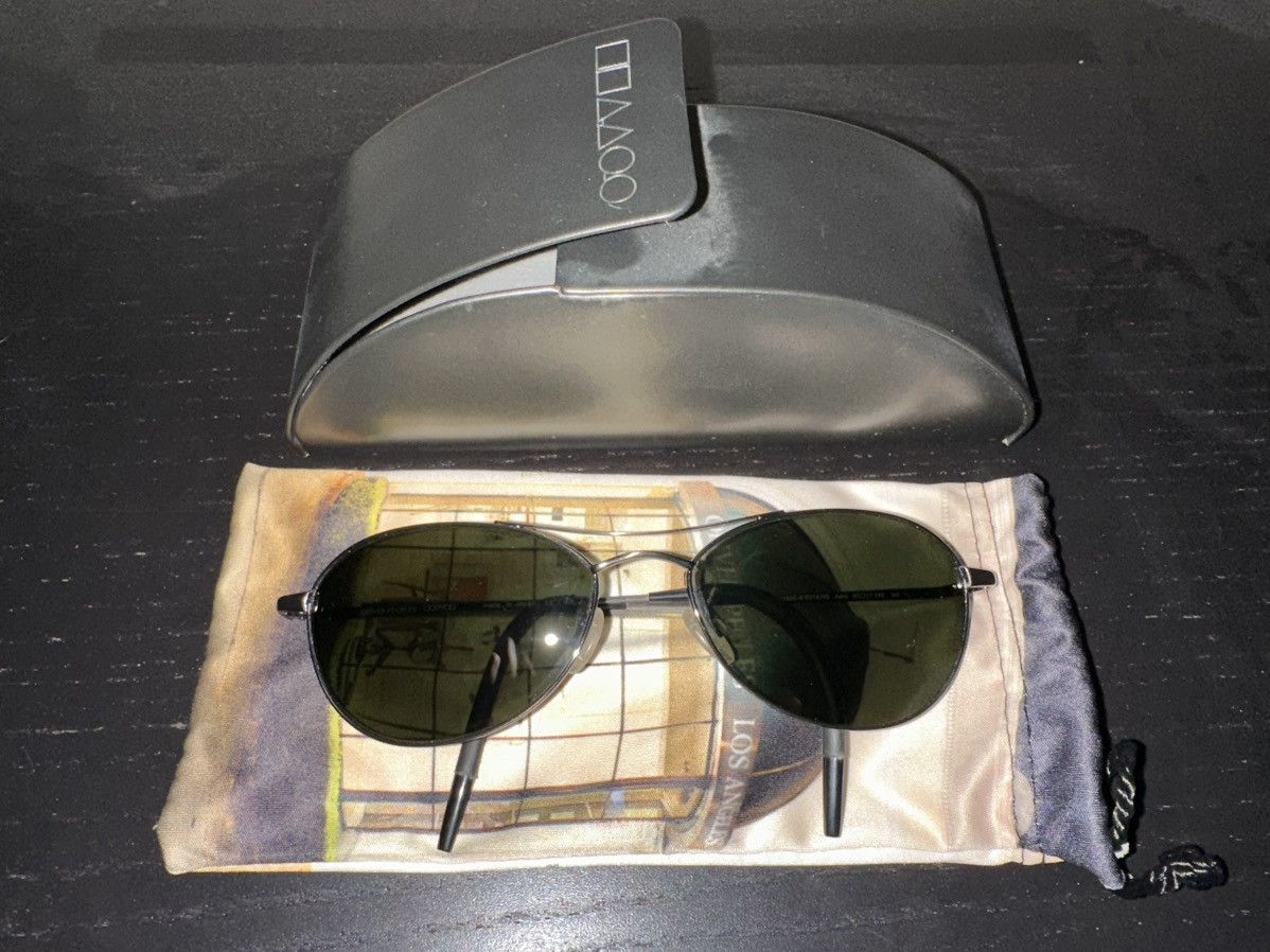 Oliver Peoples Aero Sunglasses Gunmetal with Smoke Lenses