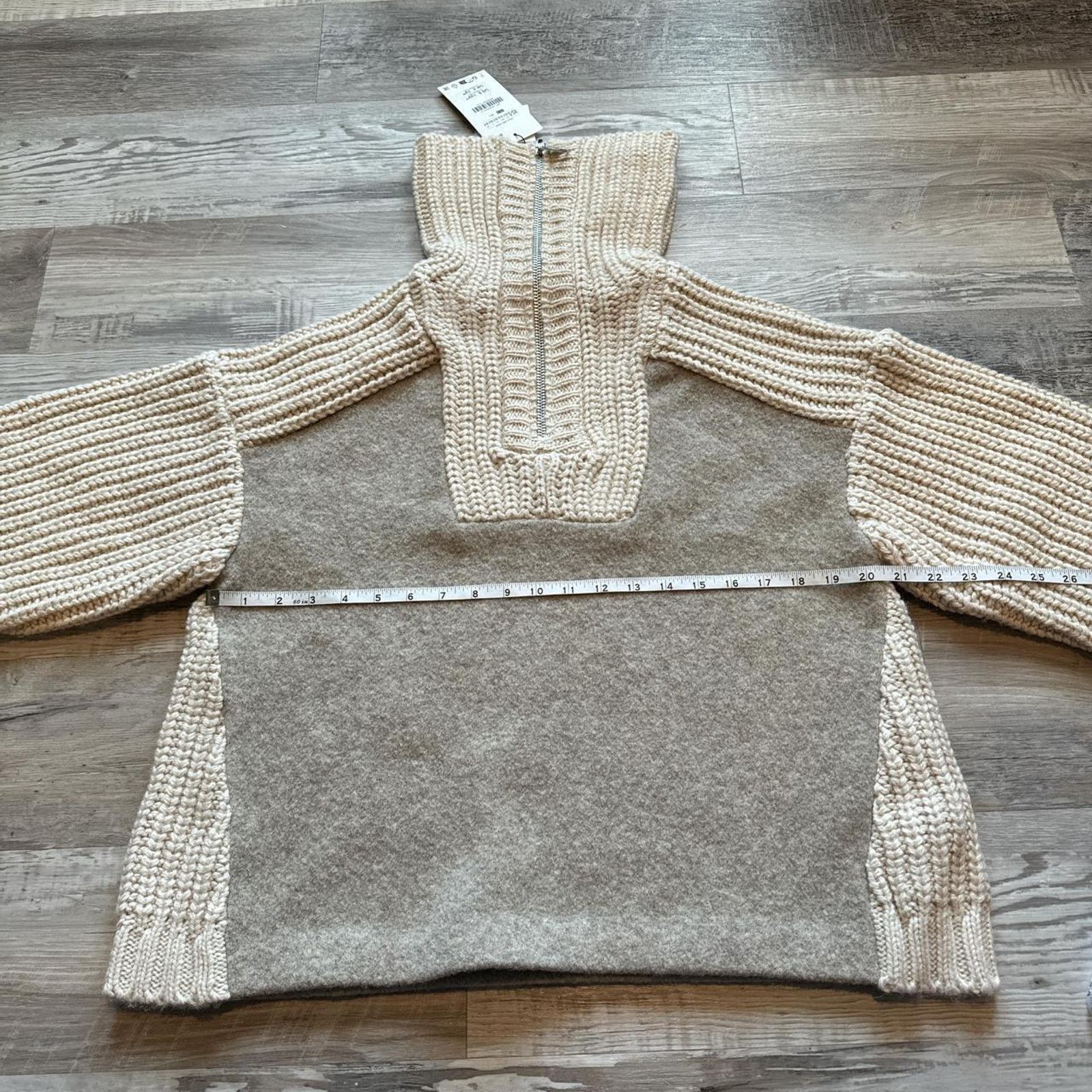 Zara ZARA WOOL BLEND KNIT ZIPPER SWEATER - BRAND NEW SIZE XS Size XS / US 0-2 / IT 36-38 - 2 Thumbnail
