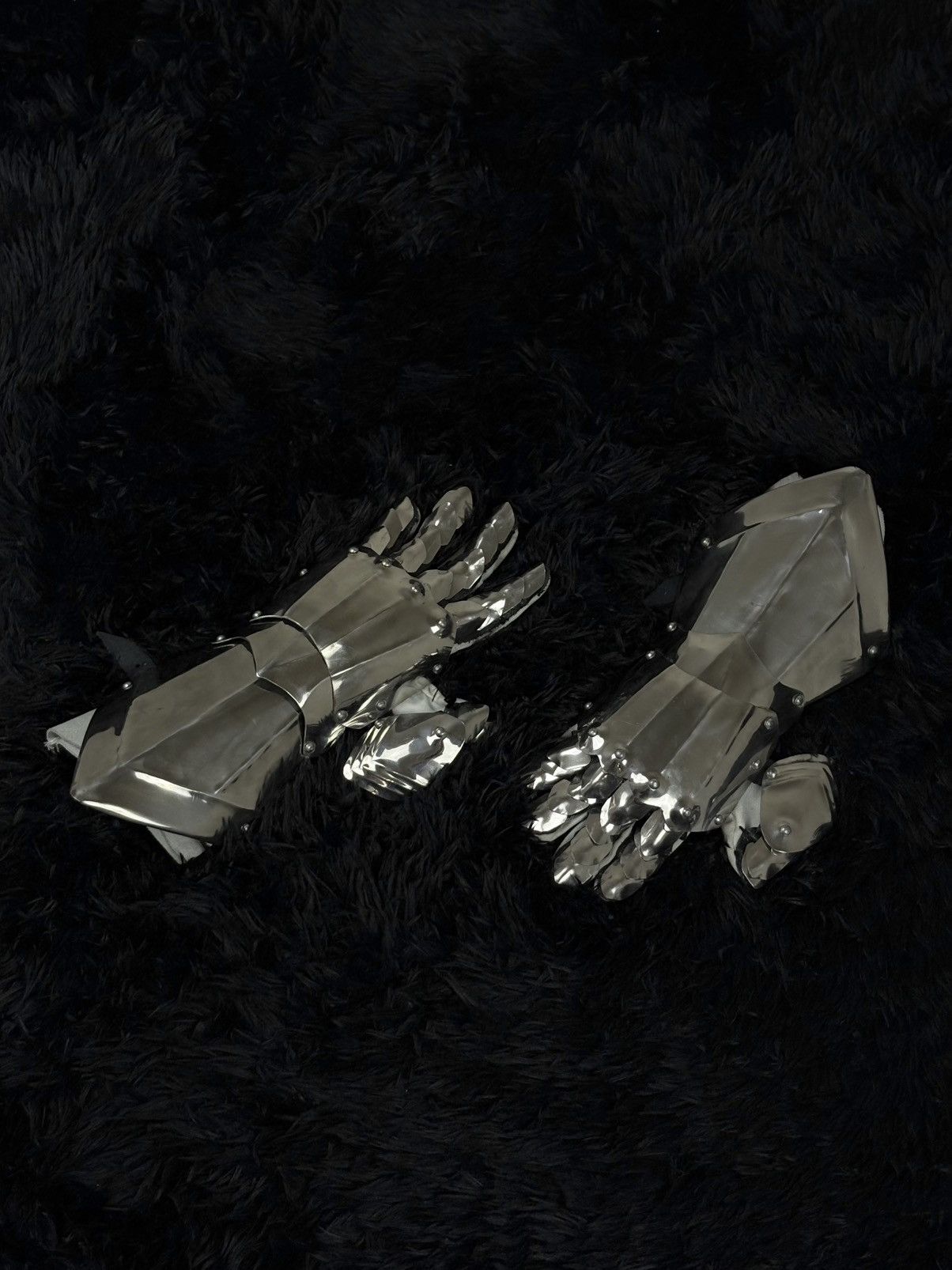 Handmade Archive Armor Metal Knight Gauntlets Gloves Size ONE SIZE - 5 Thumbnail