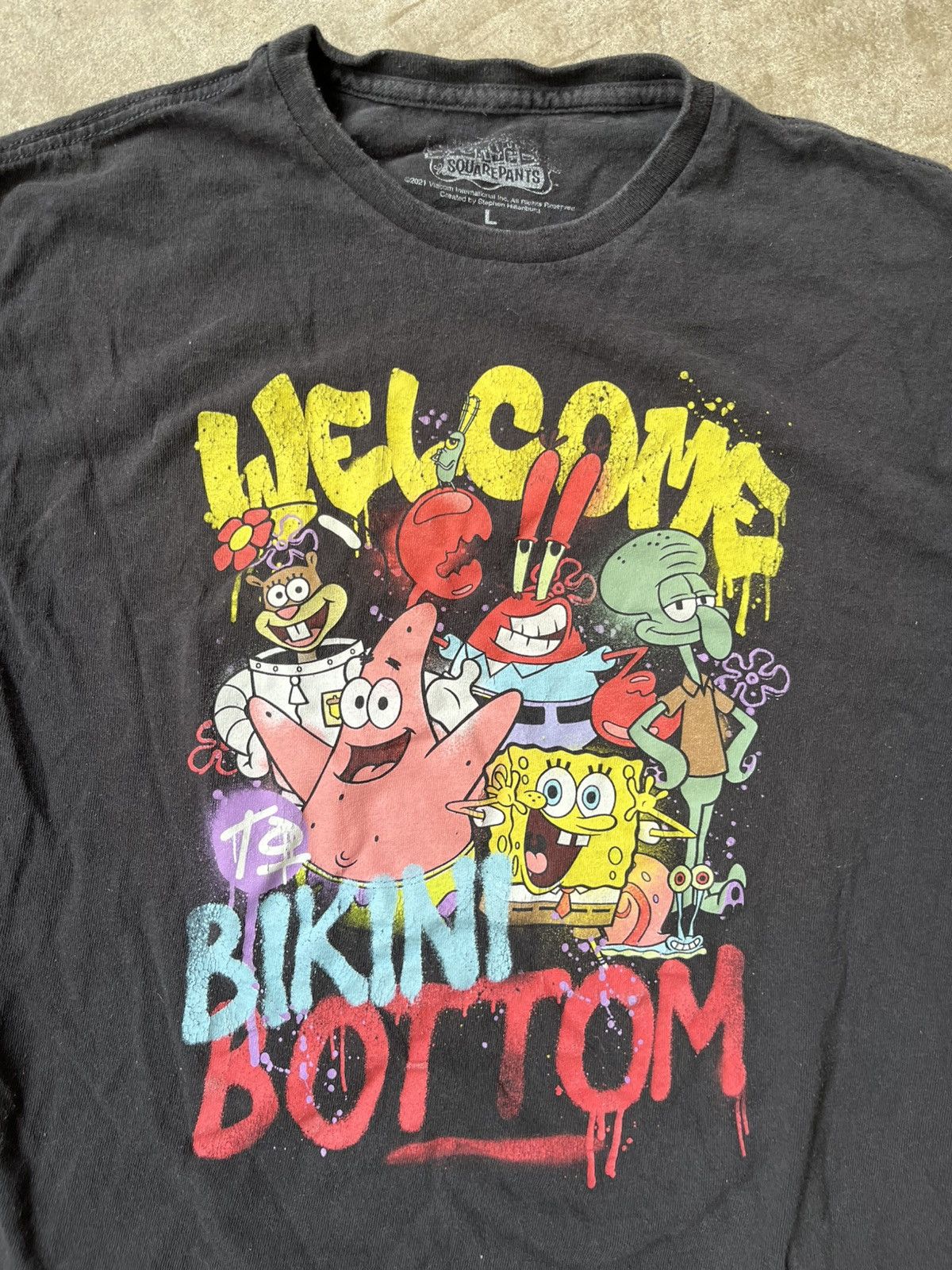 Cartoon Network SpongeBob Graphic Tee Welcome to Bikini Bottom Size US L / EU 52-54 / 3 - 2 Thumbnail